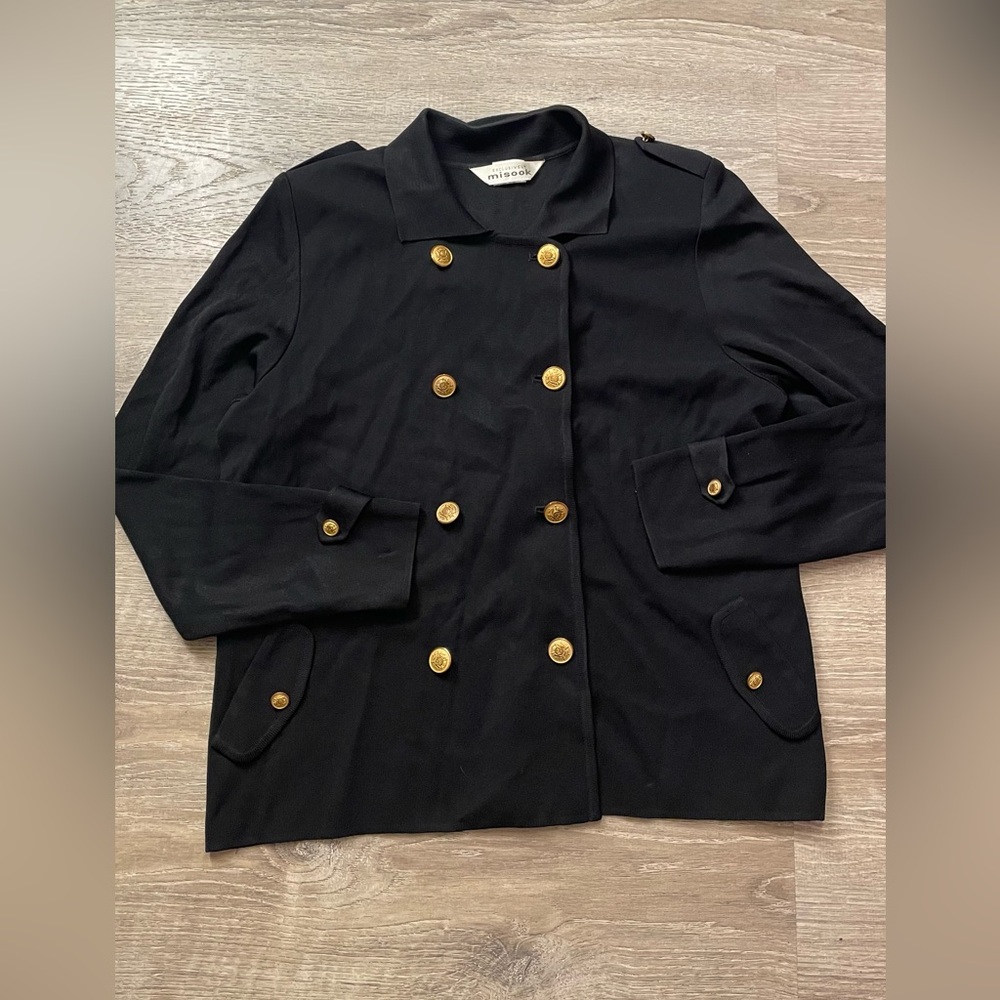 Black Double-Breasted Women's Jacket